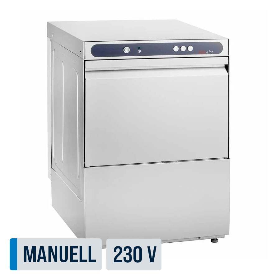 Geschirrspülmaschine ECO 50x50 cm Korbmaß, mit Reiniger- & Klarspüldosierer, mit Ablaufpumpe & Enthärter, Made in Europe, 230 Volt