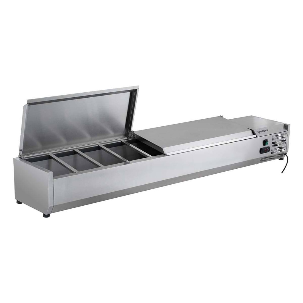 Edelstahl-Kühlaufsatz ECO 9 x GN 1/4