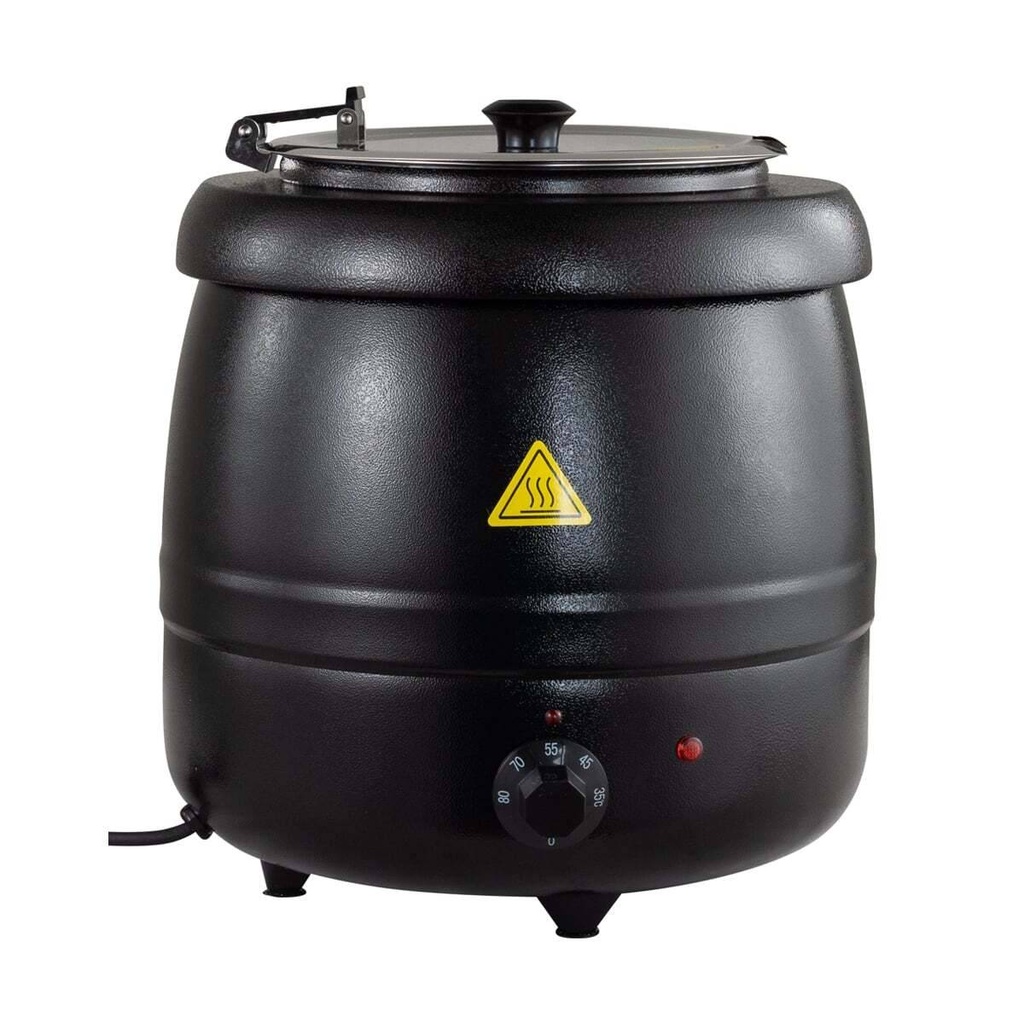 Suppen- & Saucenwärmer ECO schwarz, 10 Liter, bis 95 °C, herausnehmbarer Edelstahlbehälter