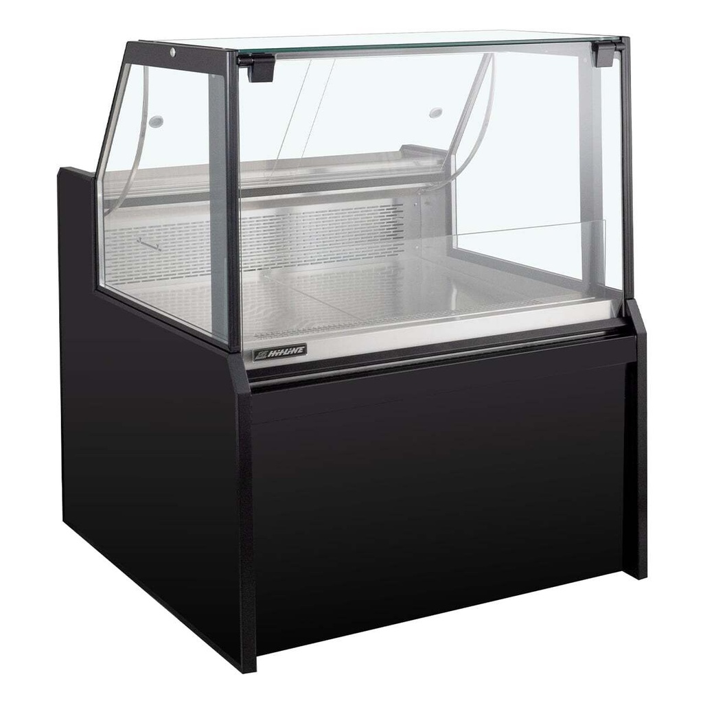 Kühltheke TITAN 1935 mm schwarz, LED-Beleuchtung, gekühlter Unterbau