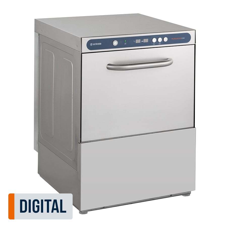 Geschirrspülmaschine PROFI Digital 54 SLE 50x50 cm Korbmaß, mit Reiniger- & Klarspüldosierer, mit Ablaufpumpe & Enthärter, Made in Europe, 400 Volt