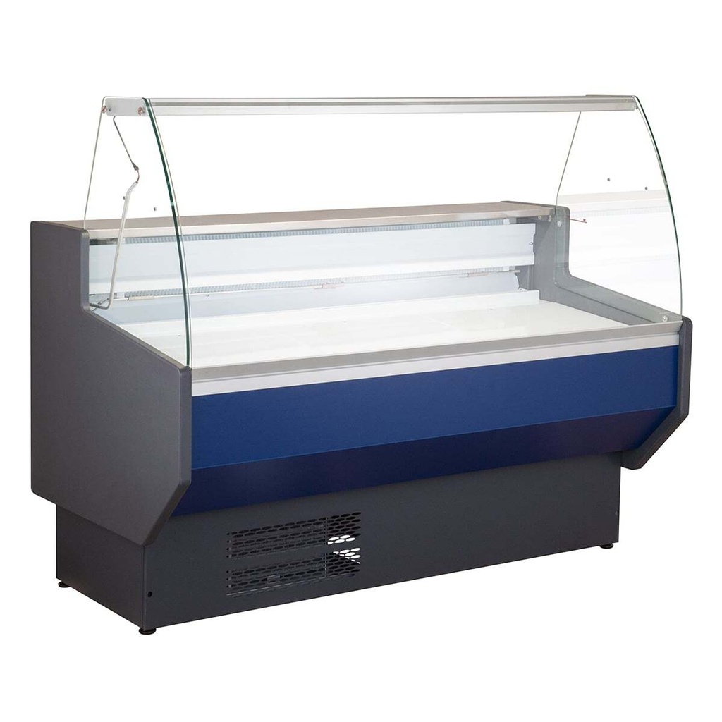 Kühltheke PROFI 200 - rundes Frontglas, 2025 mm, mit LED-Beleuchtung
