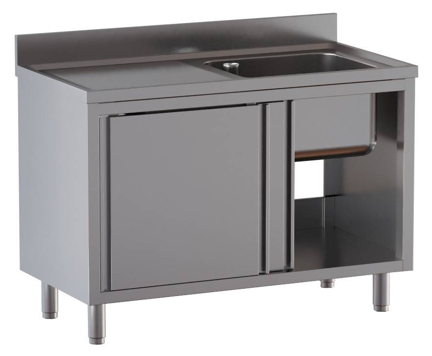 Spülschrank ECO 12x7 mit 1 Becken rechts
