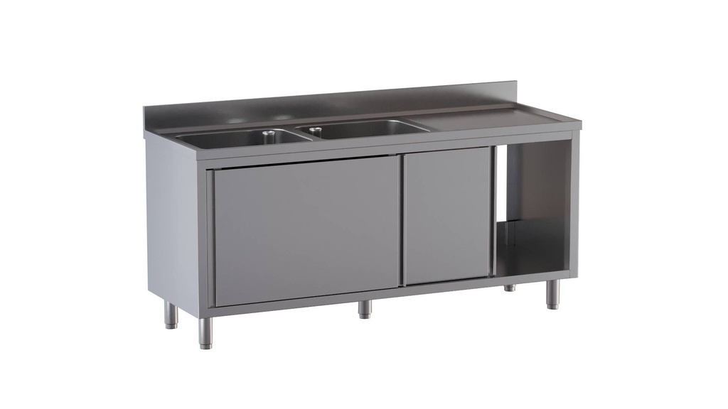 Spülschrank ECO 16x6 mit 2 Becken links