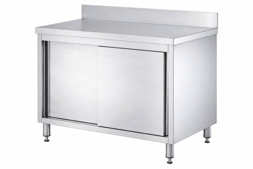 Edelstahl Arbeitsschrank Basic 180x60 mit Aufkantung 100 mm