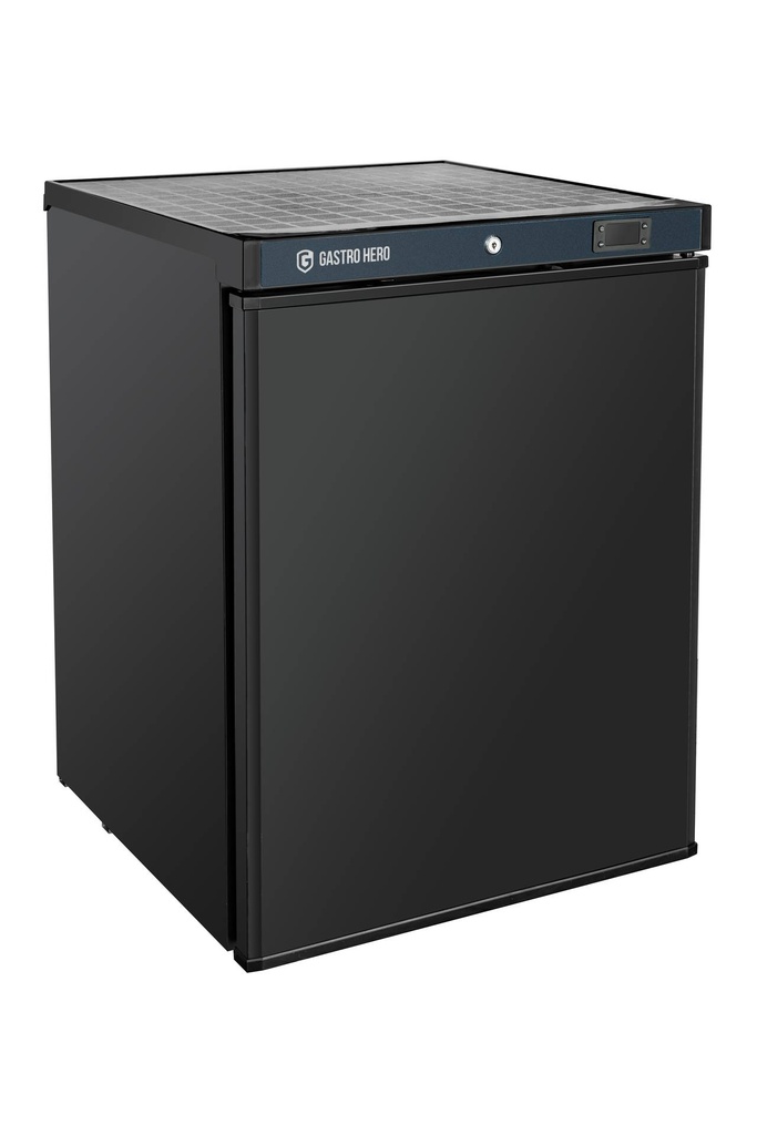 Lagerkühlschrank ECO 200, Innenraum aus Kunststoff, schwarz