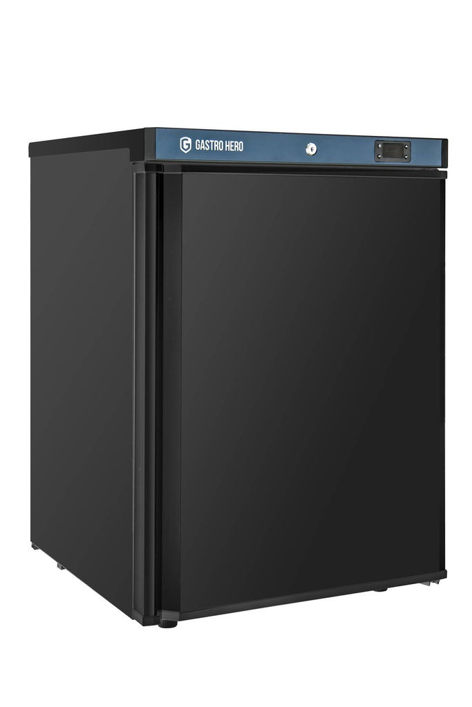 Lagertiefkühlschrank ECO 200, Innenraum aus Kunststoff, schwarz