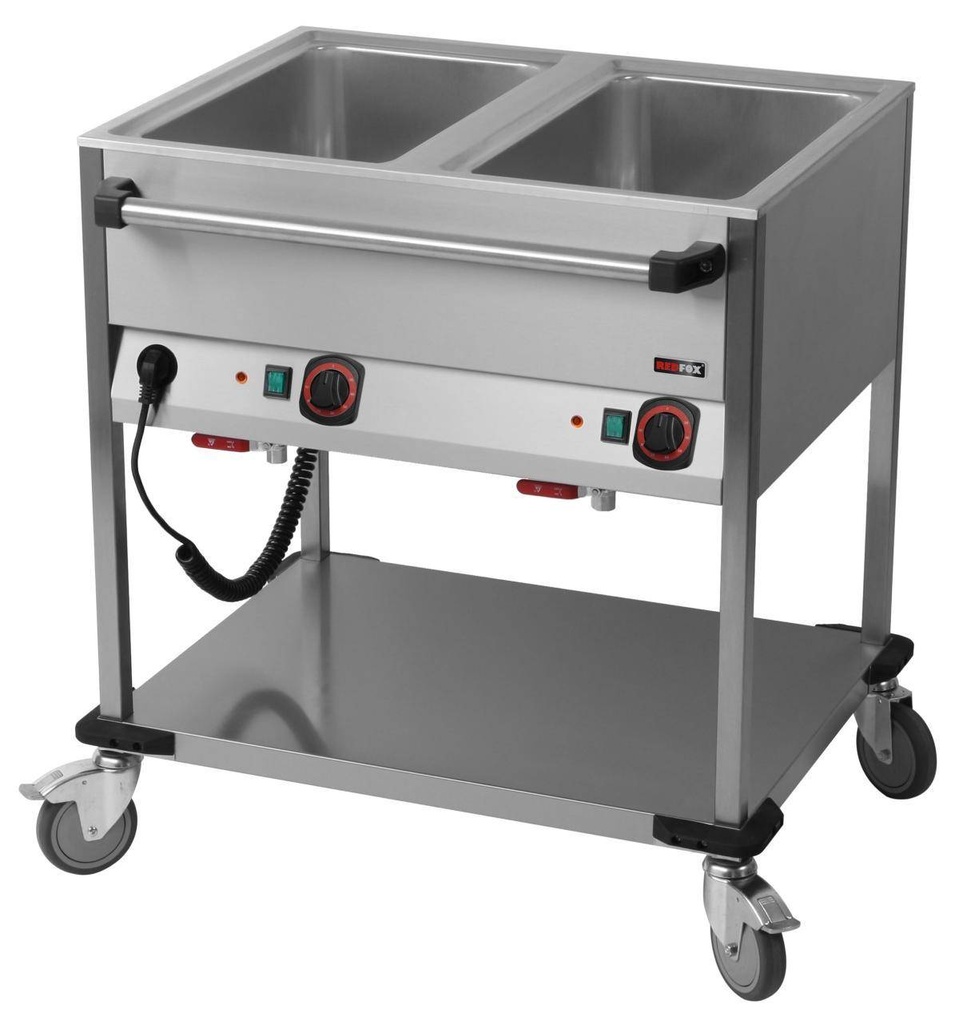 Bain-Marie-Wagen-Fahrbar 2x GN 1/1