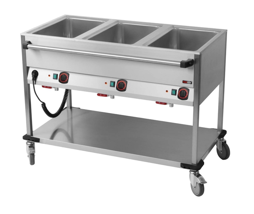 Bain-Marie-Wagen-Fahrbar 3x GN 1/1