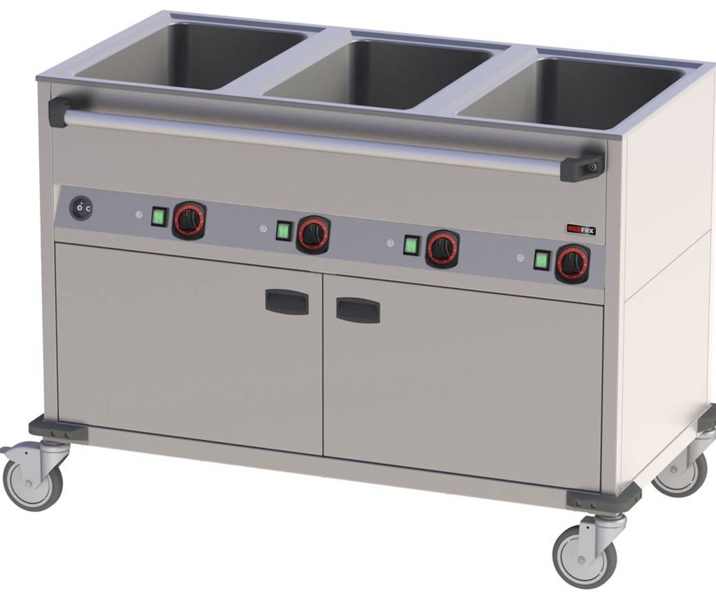 Bain-Marie-Wagen-Fahrbar 3x GN 1/1