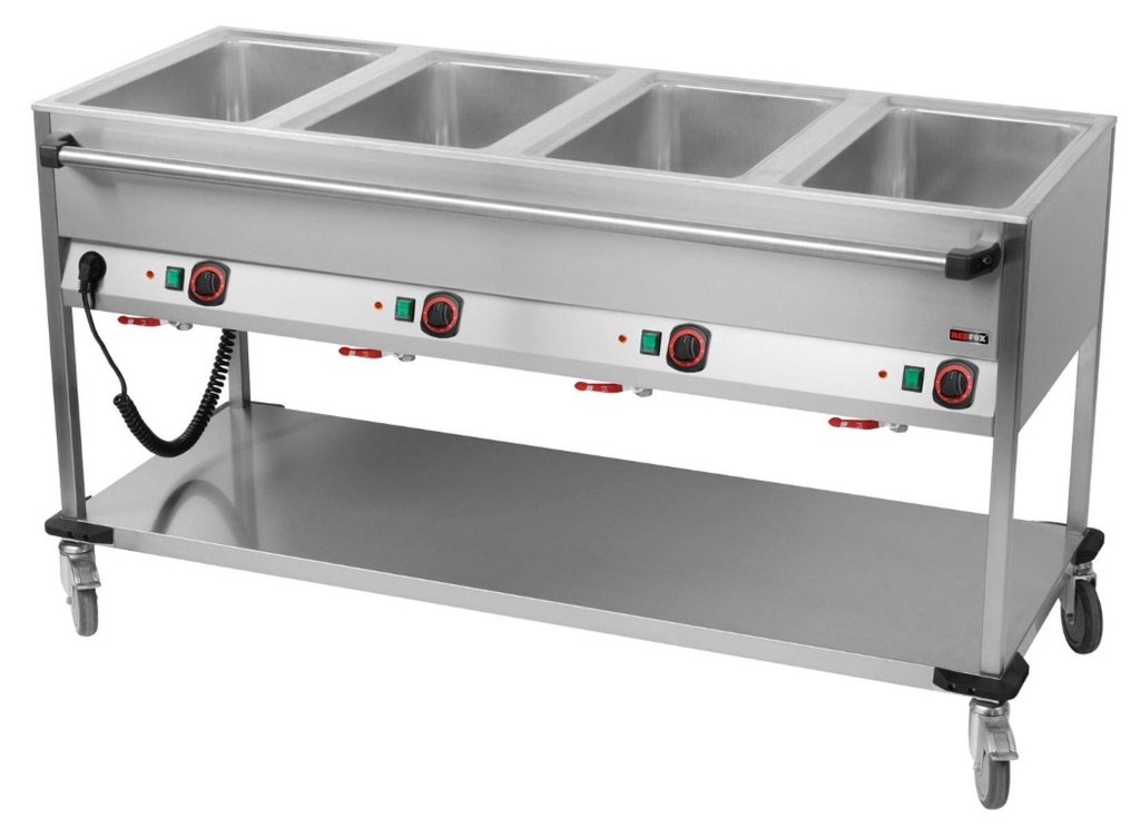 Bain-Marie-Wagen-Fahrbar 4x GN 1/1