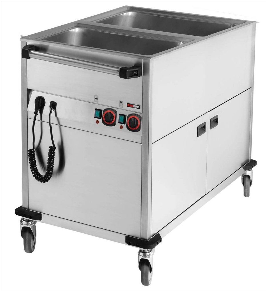 Bain-Marie-Wagen-Fahrbar 2x GN 1/1