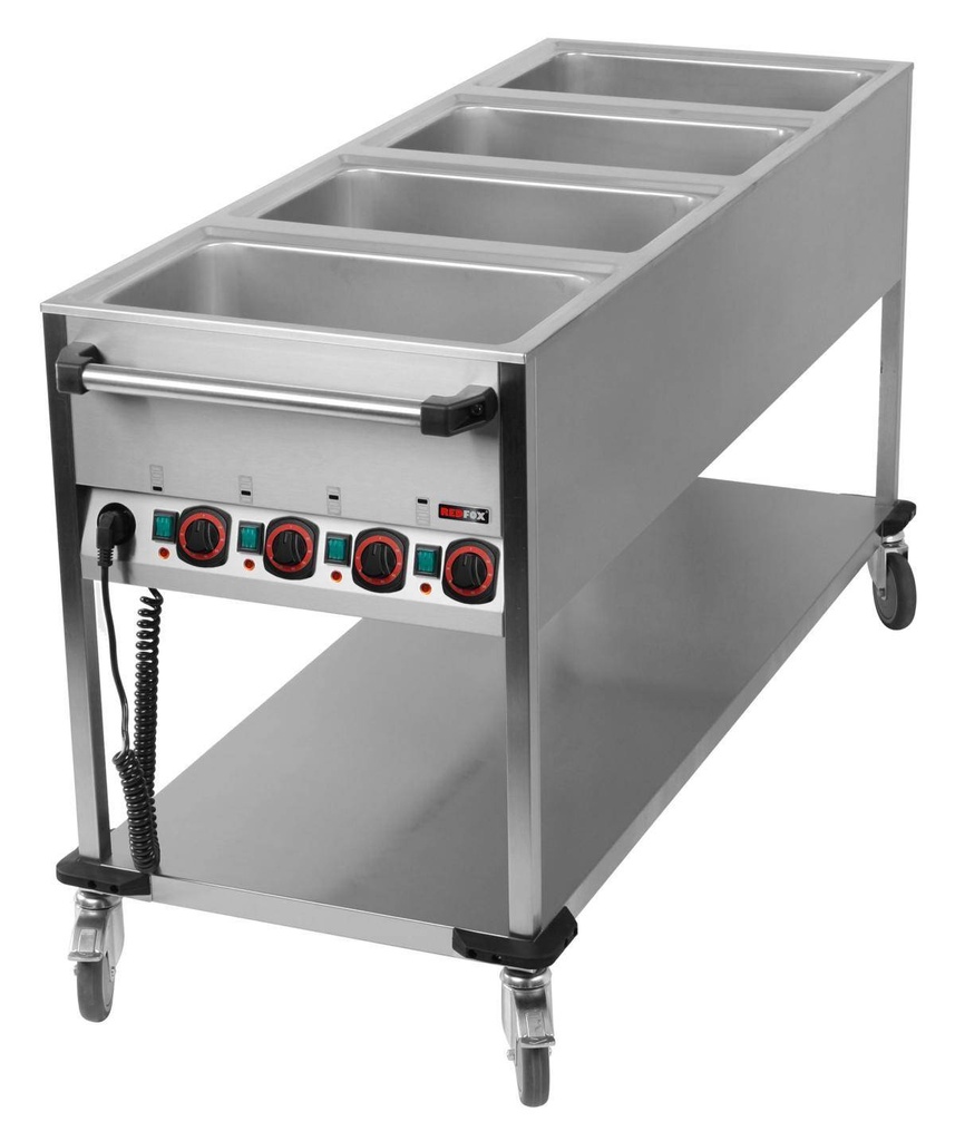 Bain-Marie-Wagen-Fahrbar 4x GN 1/1