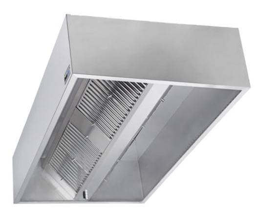 Deckenhaube ohne Motor | Edelstahl | Filter Typ B | Filter: 6 | 1800 x 1800 x 450 mm