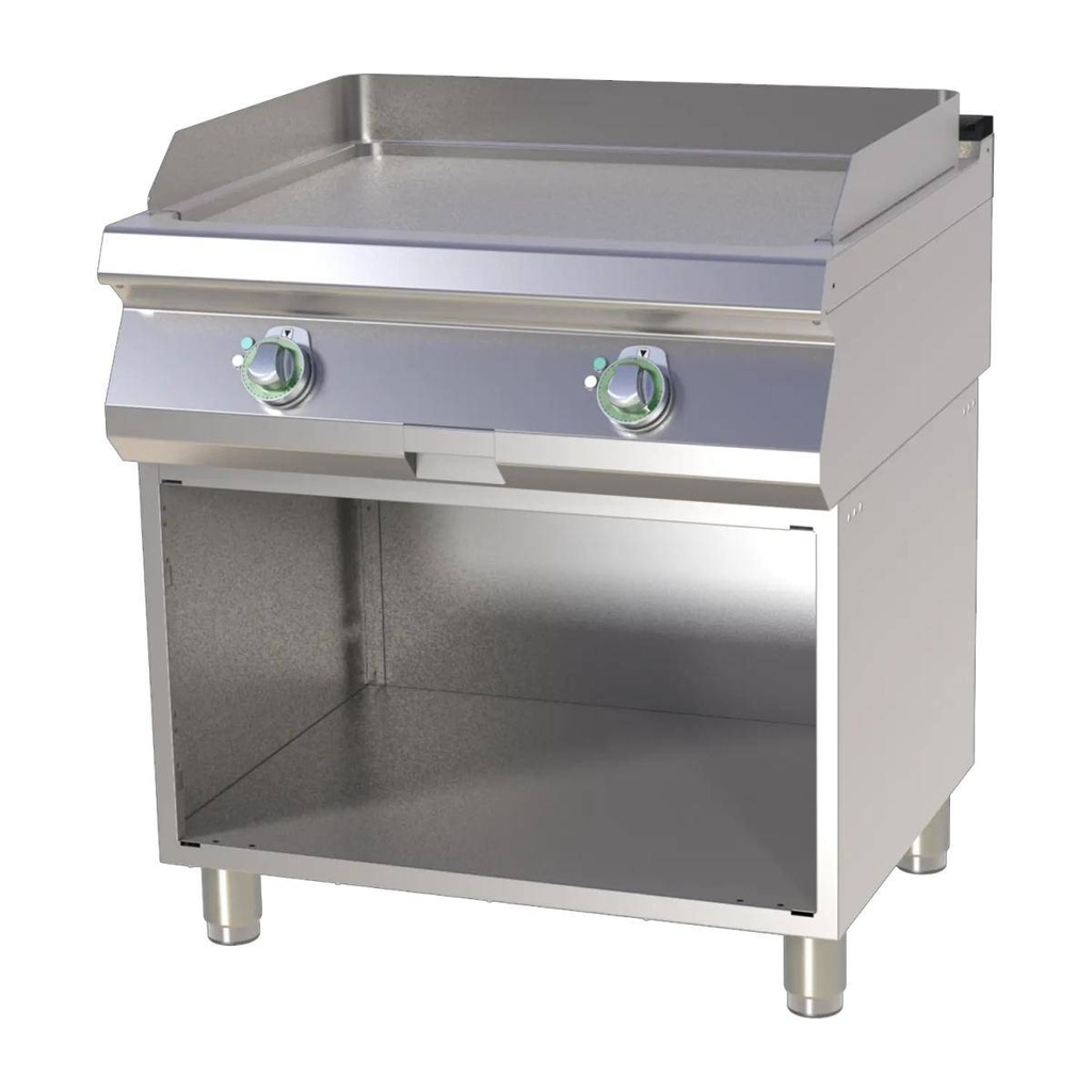 Elektro-Grillplatte mit offenem Unterbau glatt mit 2 Heizzonen