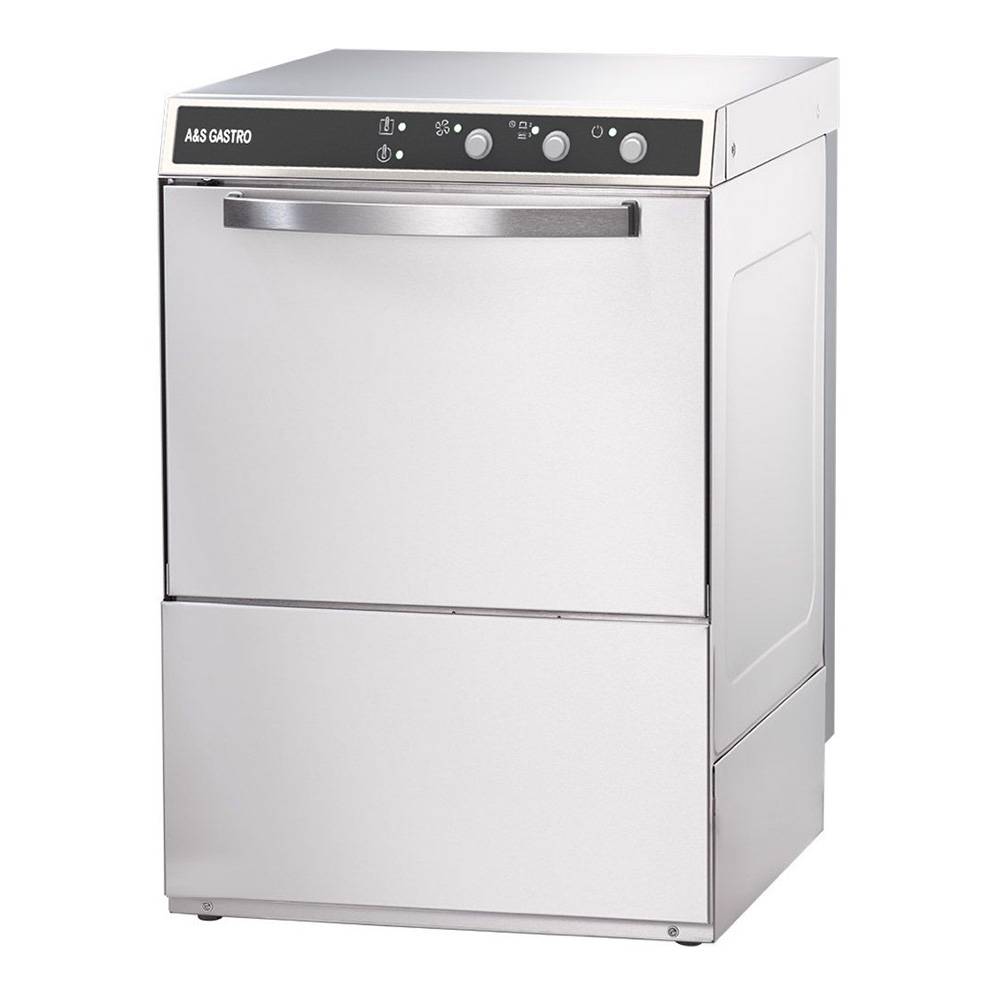 Geschirrspülmaschine inkl. Klarspülmitteldosier- und Reinigerdosier- und Ablaufpumpe | 400 Volt, 4,9 kW | 565x665x835 mm