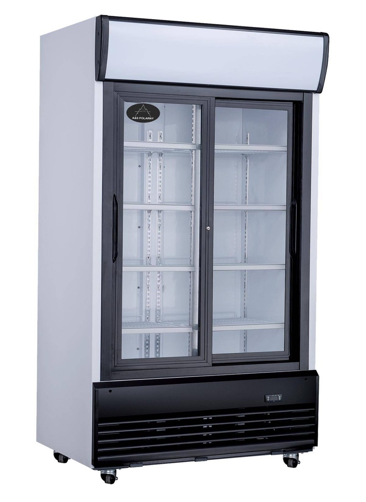 Flaschenkühlschrank 1000 L 1200x730x2072 mm, weiß, Schiebetüren