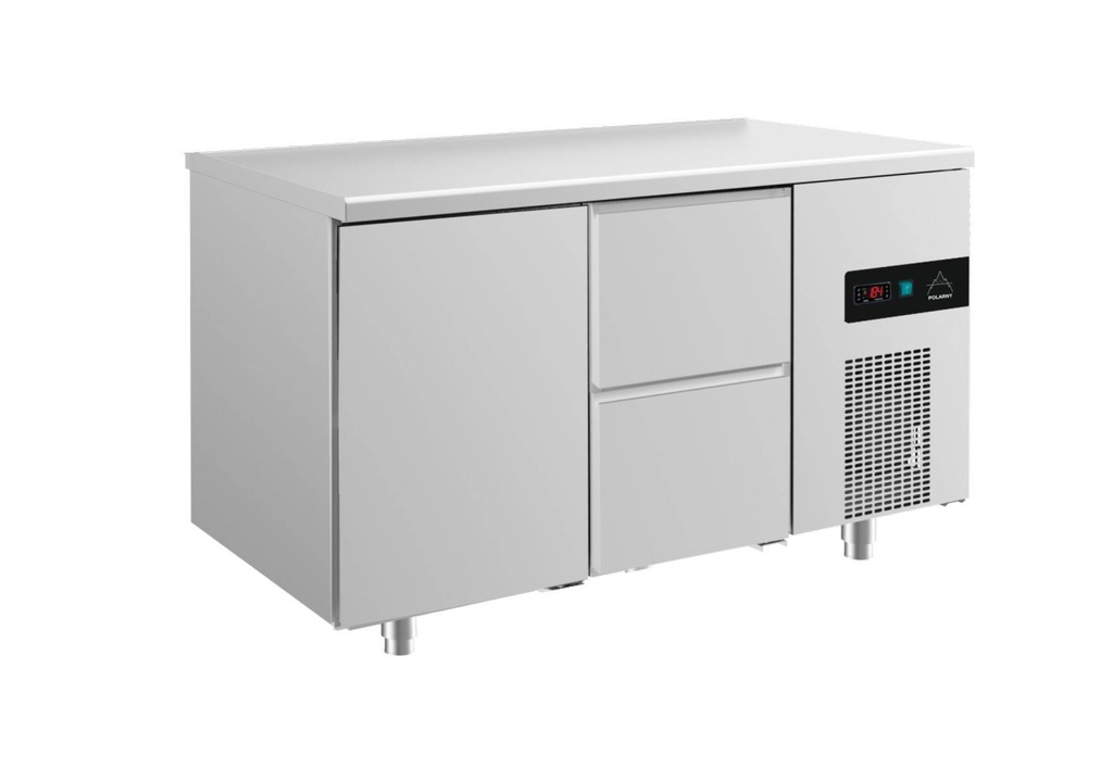 Kühltisch -2 bis +8°C 1400x700x850mm mit 1x Tür und 1x zwei Schubladen