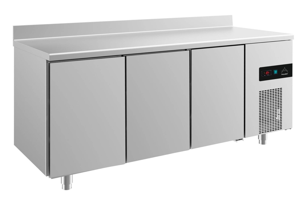 Kühltisch -2 bis +8°C 1865x700x850mm mit 3 Türen u. Aufkantung