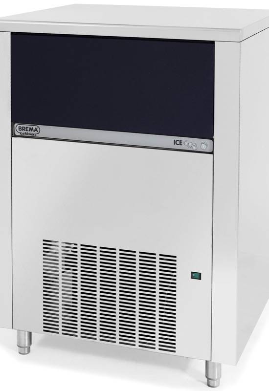 Eiswürfelbereiter als Kegeleiserzeuger | Eisproduktion: ca. 155 kg / 24 Stunden| Luftkühlung | R290, 1260 W | 840x740x1075 mm