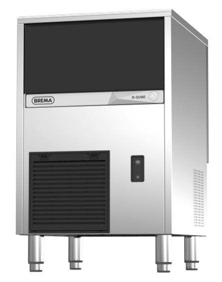 Eiswürfelbereiter mit Ablaufpumpe | Eisproduktion: ca. 38 kg / 24 Stunden| Luftkühlung | R290, 340 W | 497x592x687 mm