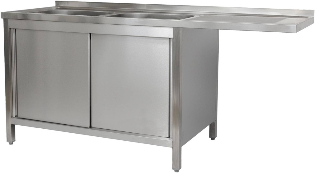 Spülzentrum 1600 x 700 x 850 mm 2 Becken links      700 mm Tiefe