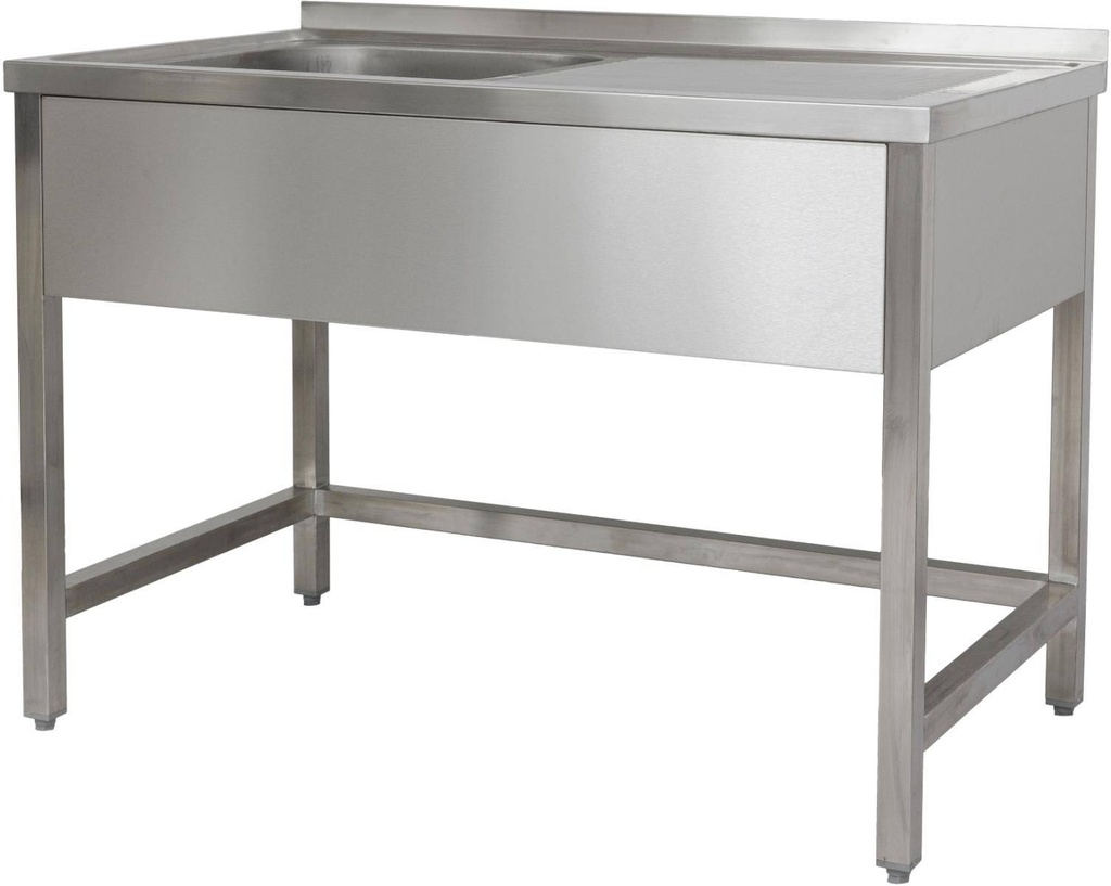 Spültisch 1200 x 700 x 850 mm 1 Becken links, Ohne Grundboden  700 mm Tiefe