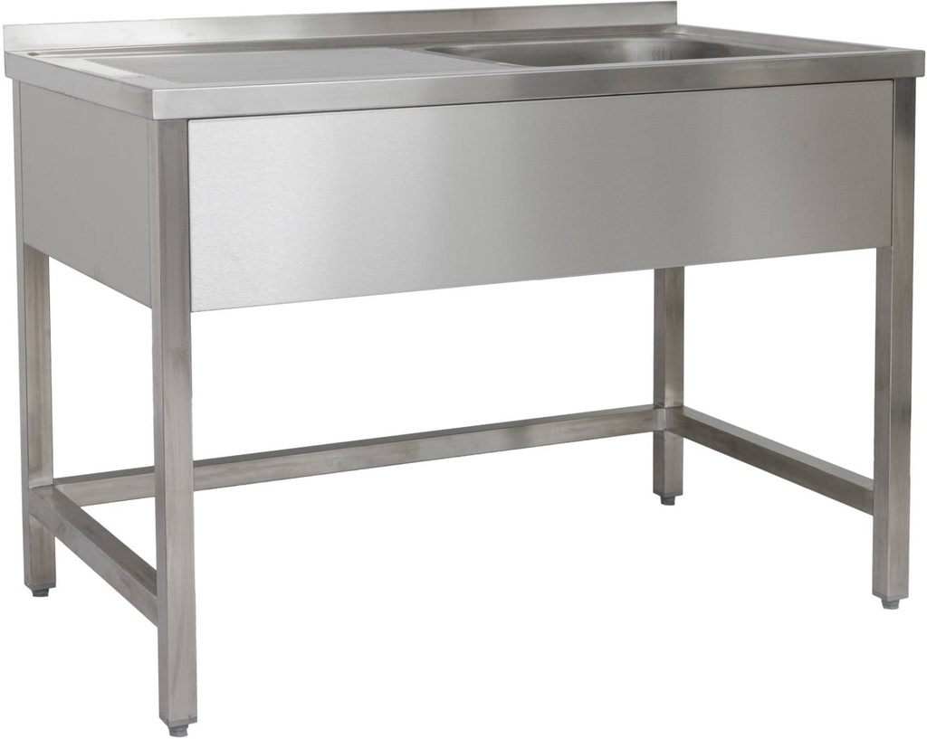 Spültisch 1200 x 700 x 850 mm 1 Becken rechts, Ohne Grundboden  700 mm Tiefe
