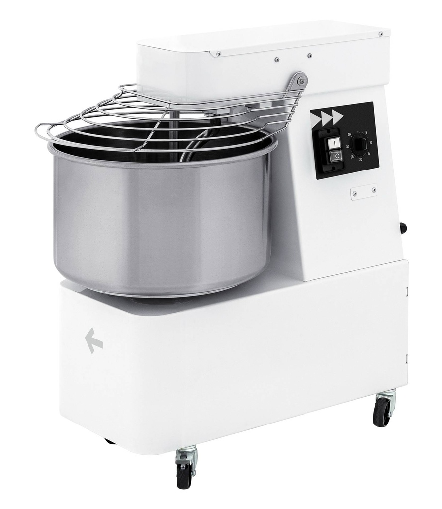 Spiralteigknetmaschine für 25 kg | 400 Volt | Volumen: 32 Liter | 435x750x810 mm