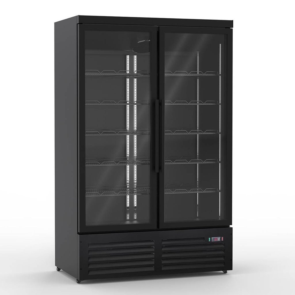 Tiefkühlschrank mit 1250 Liter | schwarz |1253 X 710 X 2030 mm