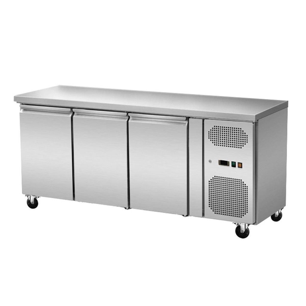 TIEFKÜHLTISCH  MIT ROLLEN 3 MODULE     B x T x H   1.795 x 700 x 860 mm  |  417 L