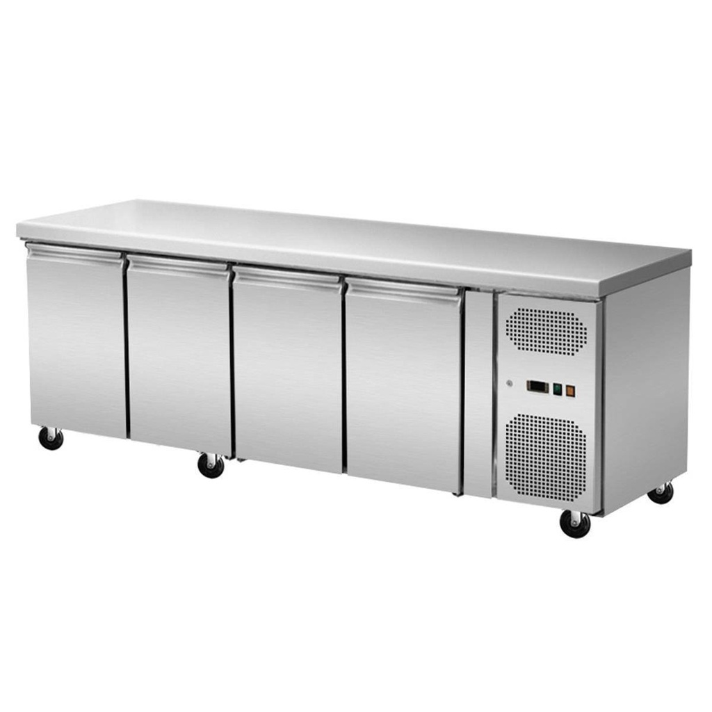 TIEFKÜHLTISCH  MIT ROLLEN 4 MODULE     B x T x H   2.230 x 700 x 860 mm  |  550 L