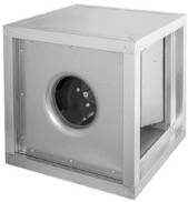 Ventilatorbox 230 V | doppelschalige Paneele aus verzinktem Stahlblech | variable Gestaltung der Ausblasrichtung | EC-Motor | 500 x 500 x 500 mm | 250 mm Durchmesser