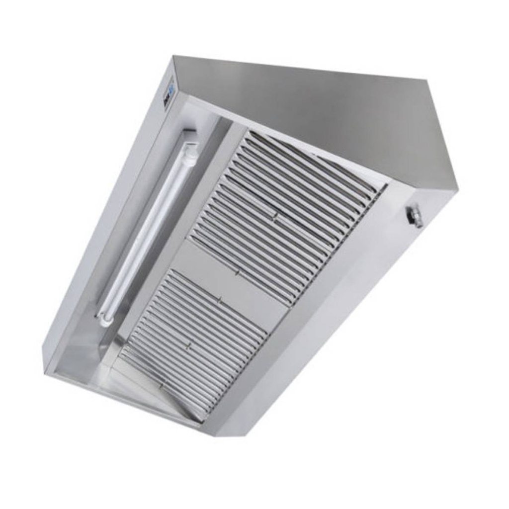 Wandhaube ohne Motor | Edelstahl | Filter 3 | 2200 x 1100 x 450 mm