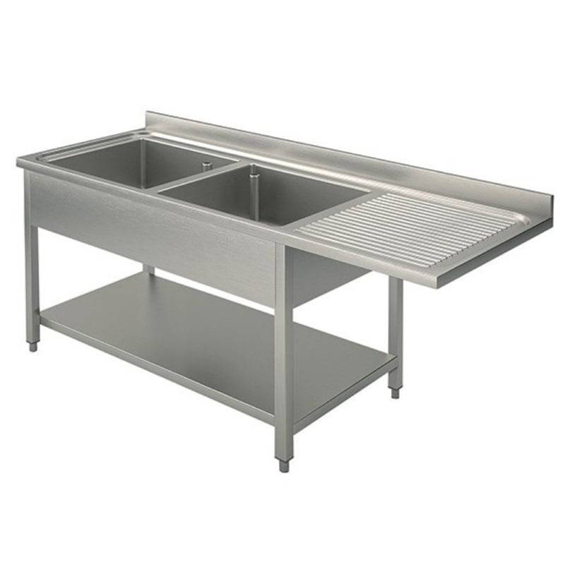 Spülzentrum Basic 16x6 mit 2 Becken links