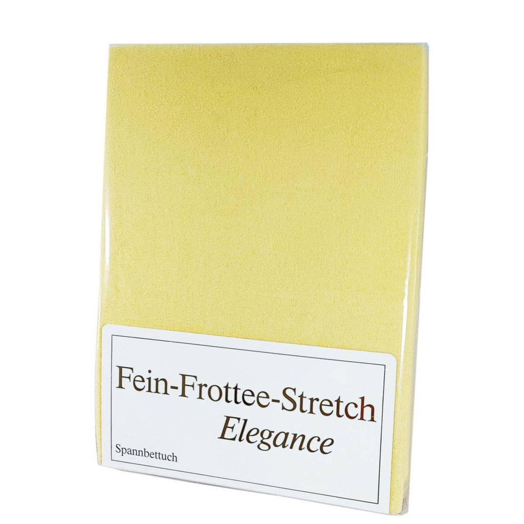 Spannbettlaken "Fein-Frottee-Stretch Elegance" Sondermaß 70 x 200 x 8 cm | gelb