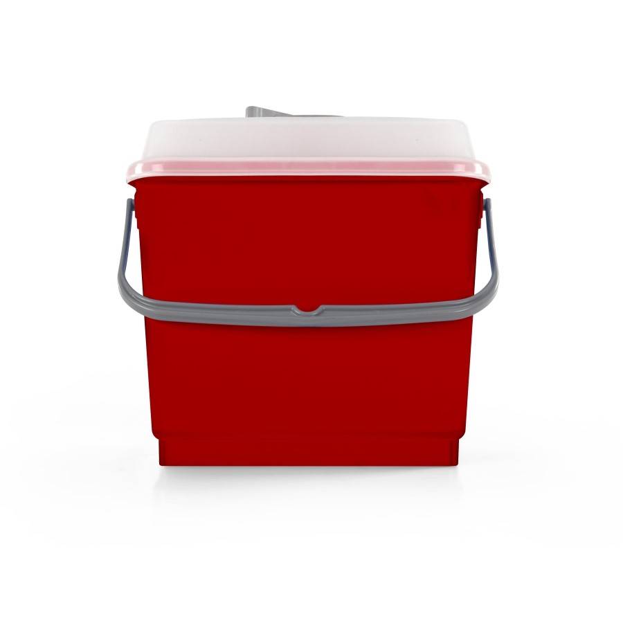 Spendereimer eckig, rot | 4 Liter