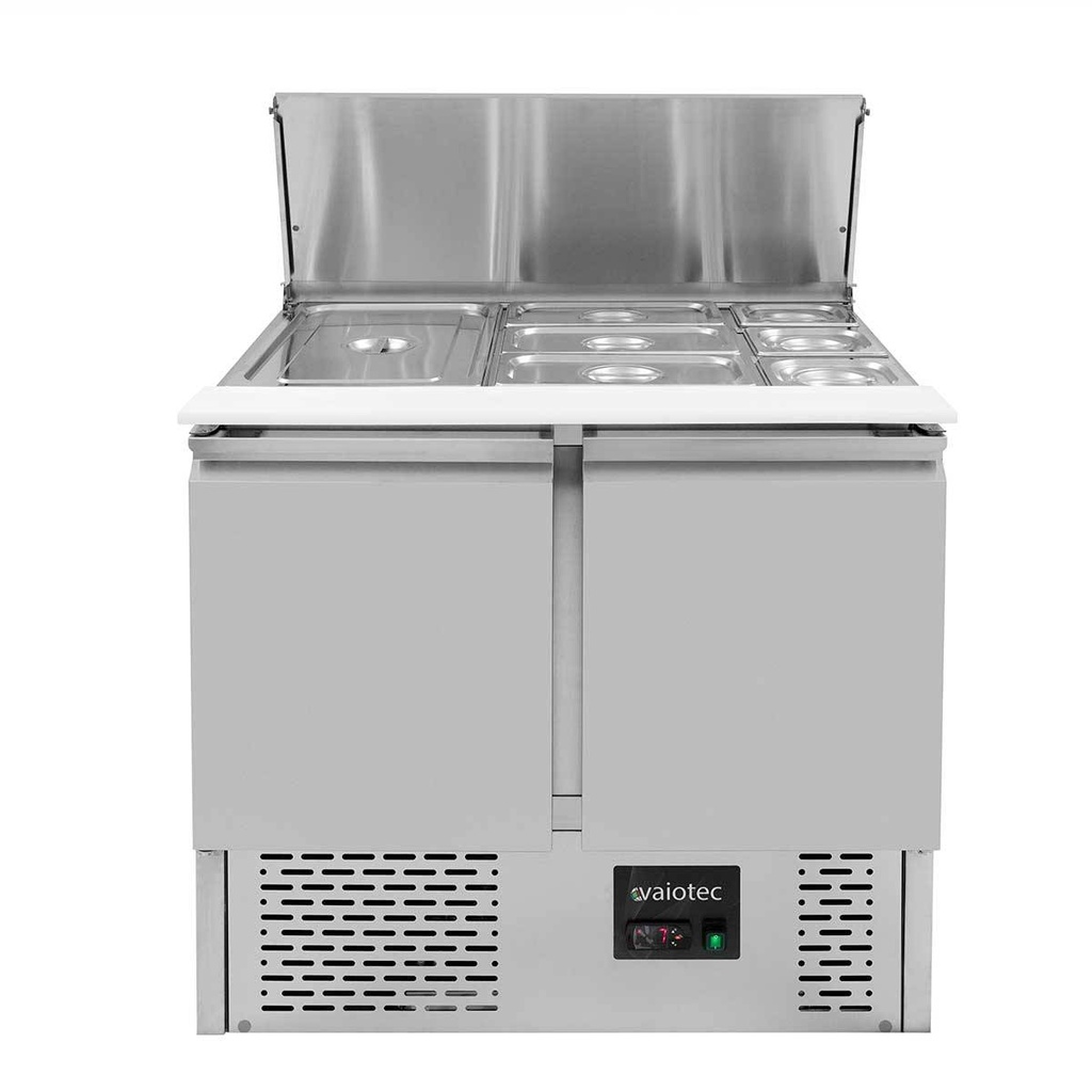 Saladette / 2-fach mit Klappdeckel, 900 x 700 mm