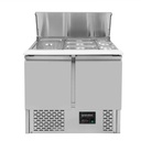 Saladette / 2-fach mit Klappdeckel, 900 x 700 mm