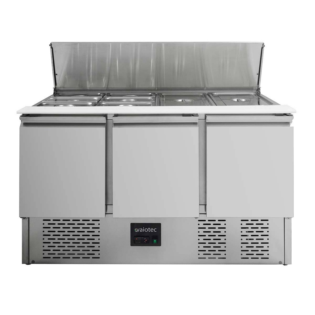 Saladette / 3-fach mit Klappdeckel, 1365 x 700 mm