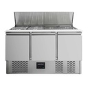 Saladette / 3-fach mit Klappdeckel, 1365 x 700 mm