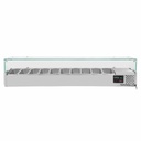 Kühlaufsatz mit Glasabdeckung 10xGN1/4, 2000 x 335 mm