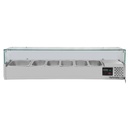 Kühlaufsatz mit Glasabdeckung 5xGN1/3 + 1xGN1/2, 1500 x 395 mm