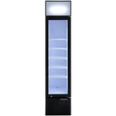 TOPLINE Getränkekühlschrank 1 Tür / 155 Liter mit Leuchtaufsatz "schwarz", 390 x 480 mm