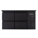 Barkühltisch schwarz / 4 Schubladen - 280 l, 1465 x 520 mm