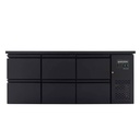 Barkühltisch schwarz / 6 Schubladen - 425 l, 2005 x 520 mm