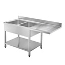 Spülcenter / 2 Becken links, 1600 x 700 mm