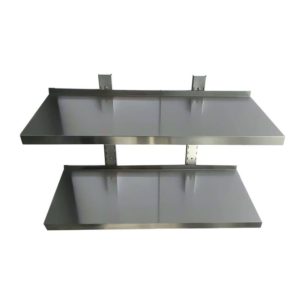 Wandbord inkl. Konsolen zur Wandbefestigung / 2 Etagen, 1800 x 300 mm