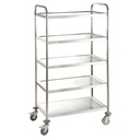 Servierwagen Edelstahl / 5 Böden, 860 x 540 mm