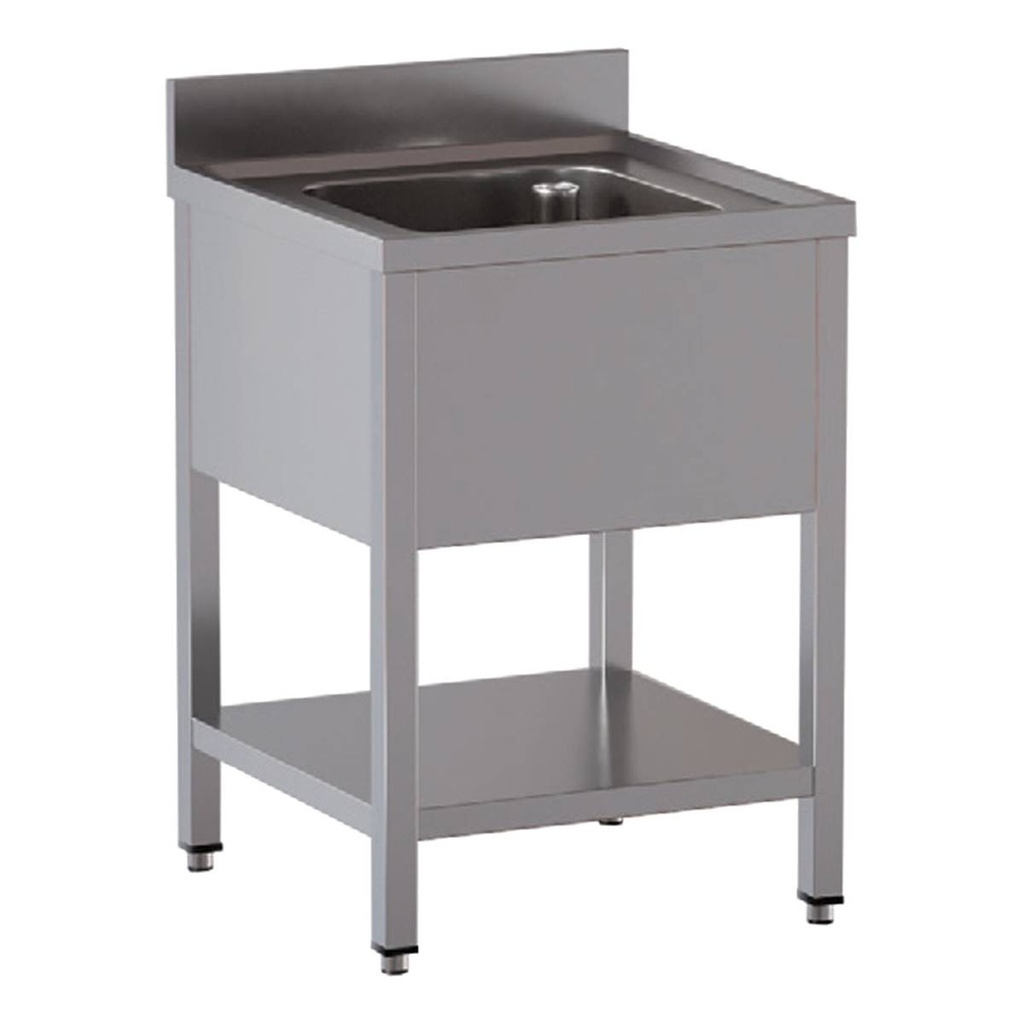 TOPLINE Spültisch / 1 Becken, 600 x 600 mm